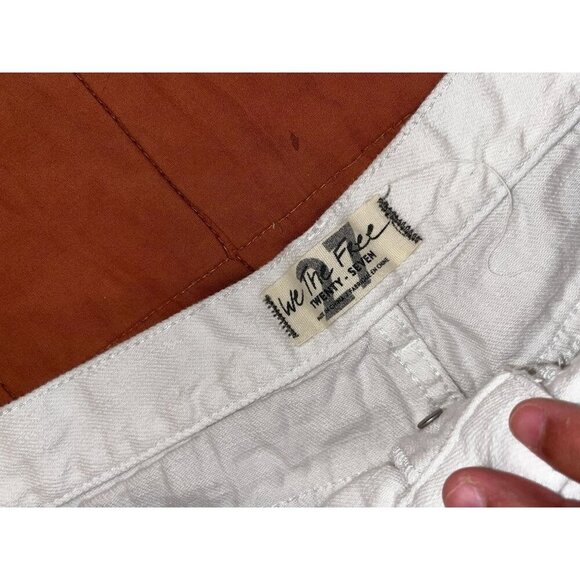 Free People We The Free White Frayed Hem Women's Denim Shorts Size 27 Womens - Picture 3 of 7